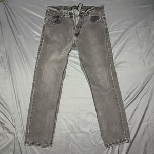 Urban Star Men's Jeans 38x32 Straight Fit Stretch Dark Black Denim Comfortable